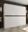 Drehtürenschrank / Kleiderschrank | Weiß | 12 Drehtüren | 9 Fächer | 3 Kleiderstangen | 240 x 52 x 203 cm | hochwertig Verarbeitet | Soft-Close Funktion