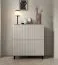 Kommode | 4 Drehtüren | Push-to-open Funktion | Kaschmir | hochwertige Verarbeitung | 8 Fächer | Maße: 100 x 40 x 112 cm | Lamellen Front | für Wohnzimmer