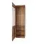 Vitrine Fazenda 03, Farbe: Dunkelbraun, Eiche teilmassiv – 199 x 61 x 41 cm (H x B x T)