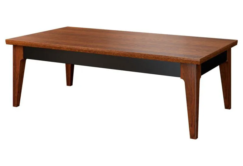 Beistelltisch Couchtisch Eiche teilmassiv Farbe: Nuss 41x120x70 cm Abbildung