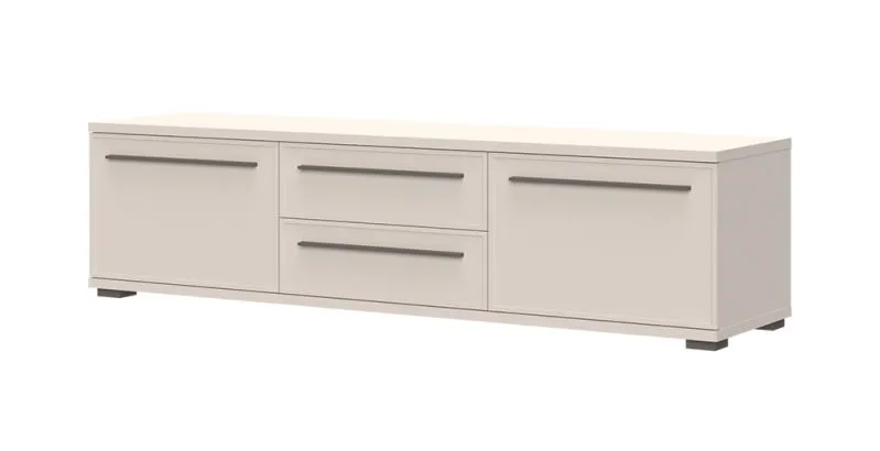 Langer TV-Unterschrank mit genügend Stauraum Neiafu 116, Farbe: Kaschmir, zwei Schubladen, einfaches und modernes Design, Maße: 46 x 180 x 46 cm