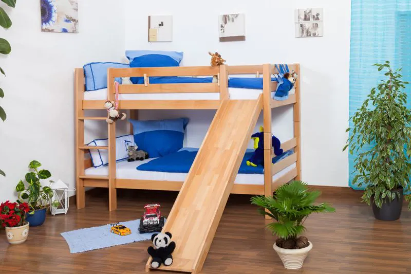 Kinderhochbett mit Rutsche