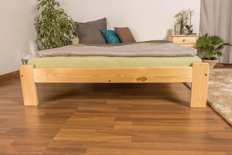 Bett 140 x 200 cm Kiefer Natur mit Lattenrost Abbildung