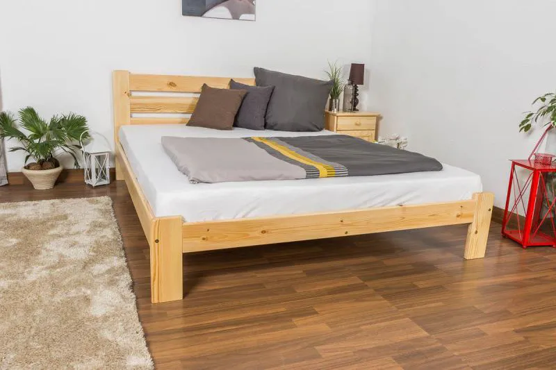 Bett 160 x 200 cm Kiefer Natur mit Lattenrost Abbildung