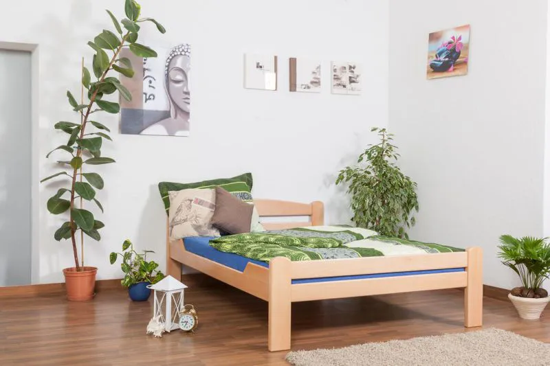 Bettgestell Buche 140 x 200 cm Natur Abbildung