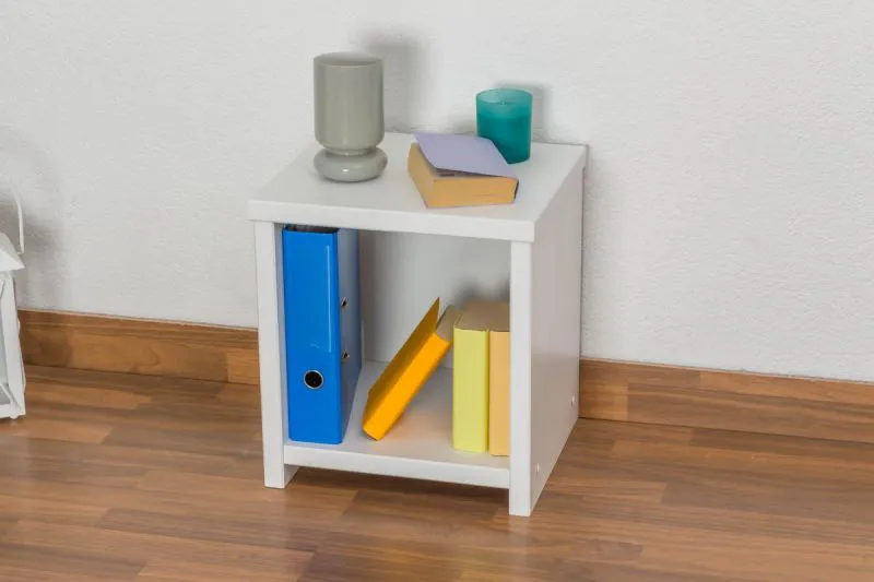 Nachtkommode Weiß 43x40x45 (HxBxT) Kiefer massiv Abbildung