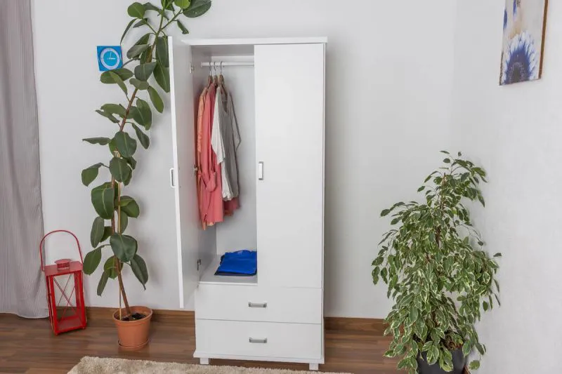 weißer Schrank 195x80x59 cm Abbildung
