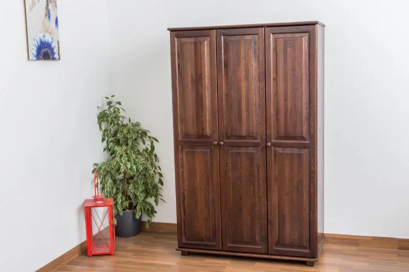 Vollholz-Schrank, Farbe: Nuss 190x120x60 cm Abbildung