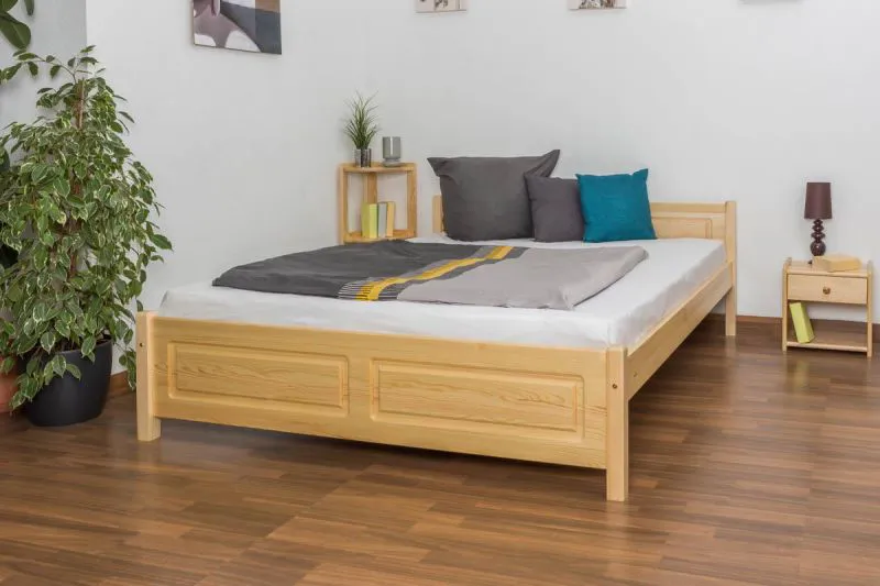 Kiefer Massivholz Bettgestell 180 x 200 cm Natur Abbildung