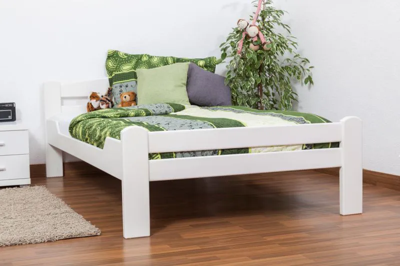 Bett 120 x 200 cm Buche Weiß mit Lattenrost Abbildung