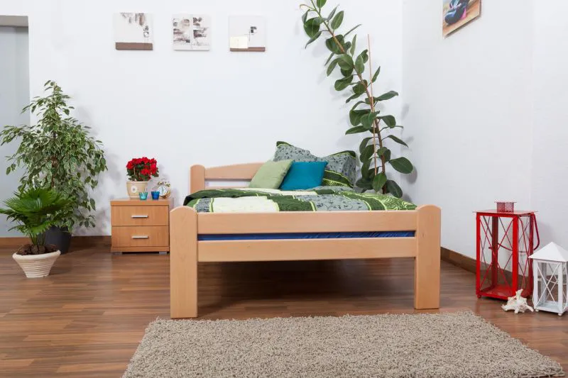 Buche Holzbett Bettgestell 120 x 200 cm Natur Abbildung