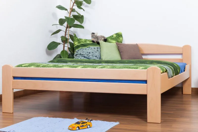 Buche Massivholzbett 160 x 200 cm Natur Abbildung