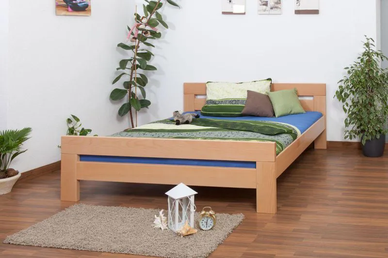Bett 180 x 200 cm Buche Natur Abbildung
