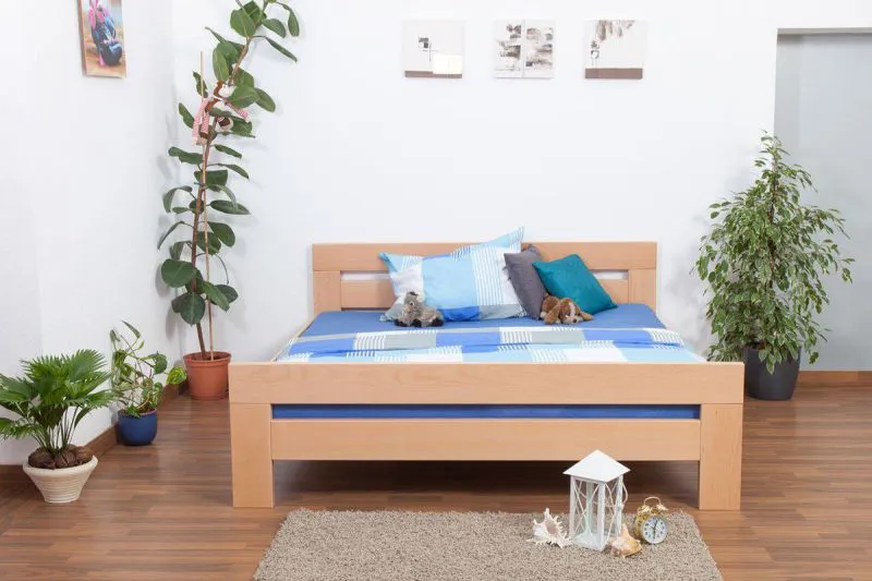 Massivholzbett Buche 180 x 200 cm Natur Abbildung
