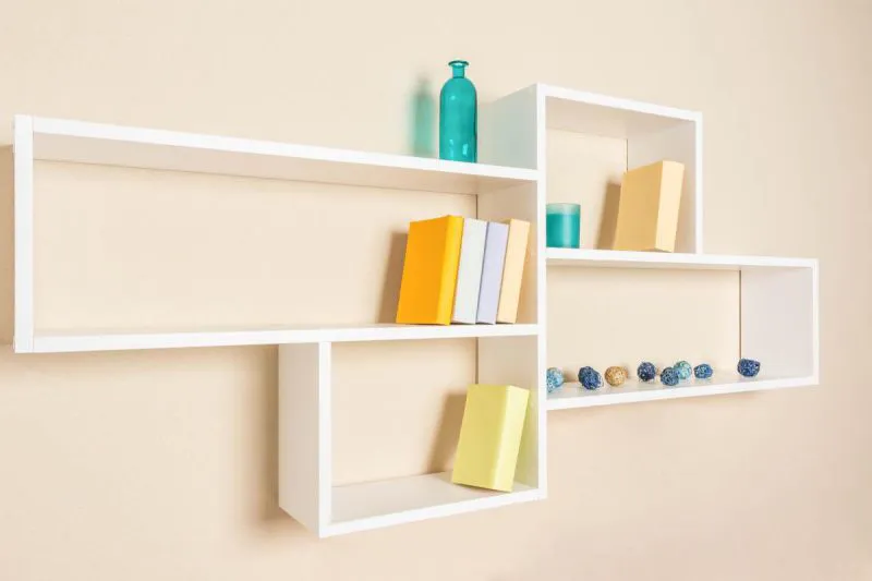 Bücherregal - 166 cm breit, Kiefer Holz-Massiv, Farbe: Weiß Abbildung