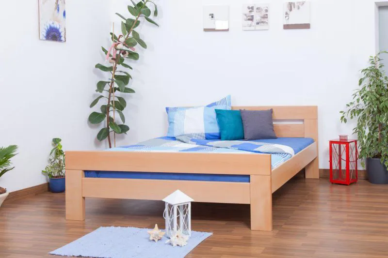 Buche Bettgestell 160 x 200 cm Natur Abbildung