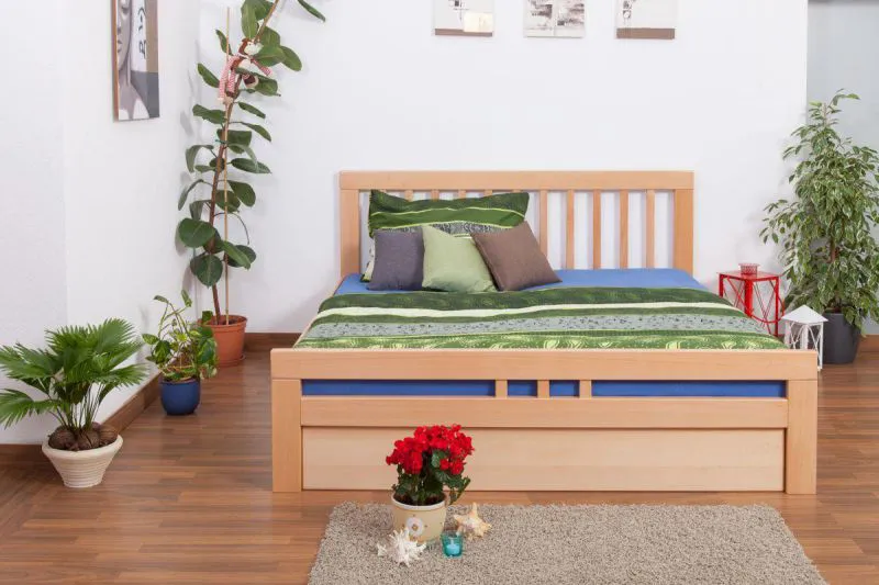 Massivholzbett Buche 180 x 200 cm Natur Abbildung
