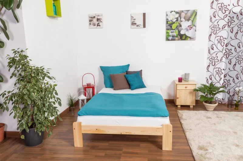 Bett Kiefer 120 x 200 cm Natur Abbildung