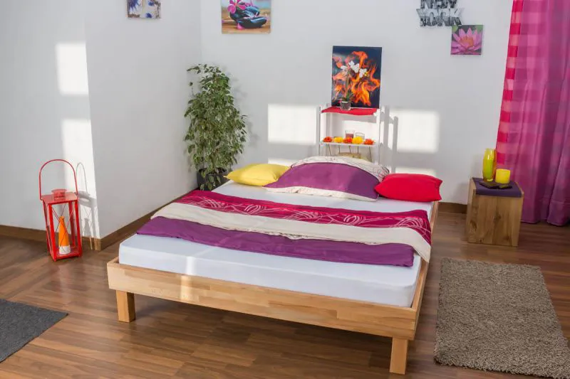 Bett Kernbuche 160 x 200 cm geölt Abbildung