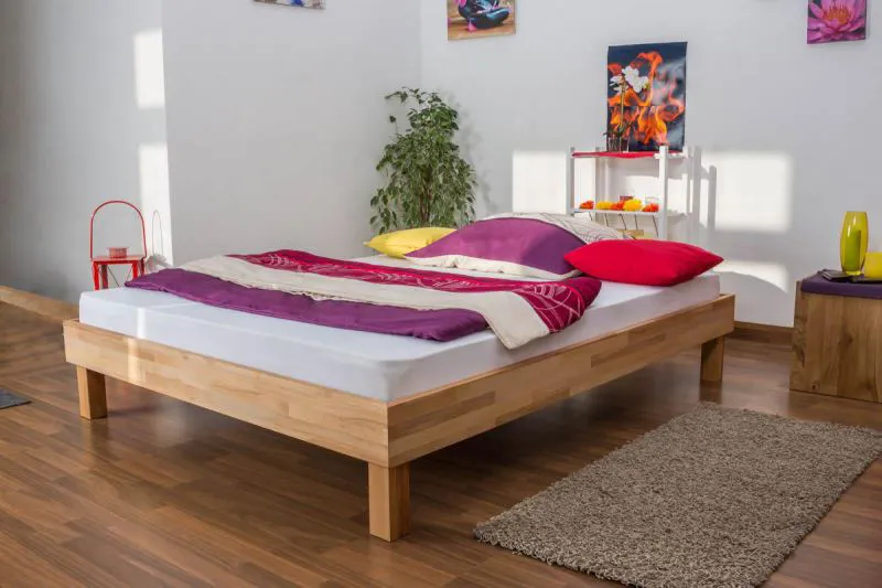 Massivholzbett Kernbuche 160 x 200 cm geölt Abbildung