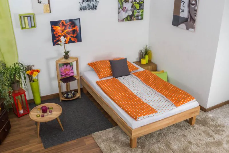 Bett 120 x 200 cm Kernbuche geölt Abbildung
