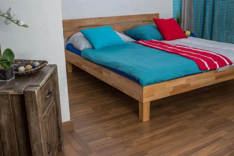 Bettgestell Kernbuche 180 x 200 cm geölt Abbildung
