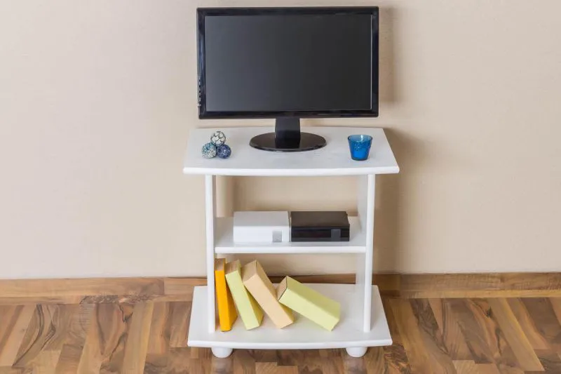 TV-Schrank Massivholz Farbe: Weiß 60x60x45 cm  Abbildung