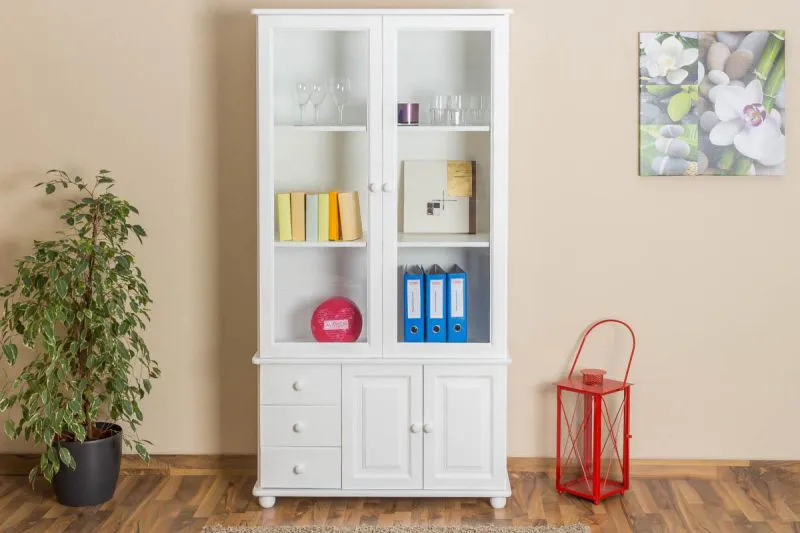 Vitrine in weiß, 102 cm breit Abbildung