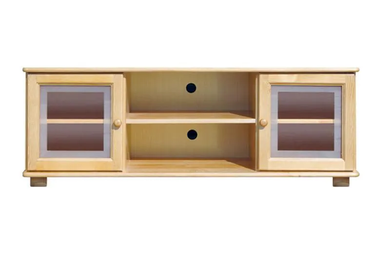 TV-Möbel TV-Schrank Massivholz Farbe: Natur 55x136x47 cm Abbildung
