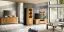 Massiver TV-Unterschrank / TV-Schrank mit drei Schubladen Floresta 08, inkl. Soft-Close-System, Natur, Eiche massiv, 61 x 212 x 48 cm, gewachst und geölt, ein offenes Fach