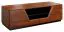 TV-Board teilmassiv Farbe: Walnuss / Schwarz 38x122x50 cm Abbildung