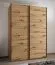 Kleiderschrank / Schiebetürenschrank |245,5 x 170 x 64 cm | 2 Kleiderstangen | 2 Schiebetüren | 11 Fächer | 10 Einlegeböden | Farbe: Eiche Artisan