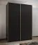 Kleiderschrank / Schiebetürenschrank | 2 Kleiderstangen | 2 Schiebetüren | 245,5 x 170 x 64 cm | 11 Fächer | 10 Einlegeböden | Soft-Close | Farbe: Schwarz