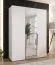 Drehtürenschrank / Kleiderschrank | Farbe: Weiß | 1 Spiegeltür | Griffe: Kaschmir | 2 Fächer | Soft-Close | 2 Kleiderstangen | Maße: 150 x 52 x 202 cm | ABS