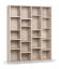 Bücherregal | 20 Fächer | Farbe: Beige | sehr stabiles Regal auch bei Belastung | Maße: 148,5 x 38 x 185 cm | 16 Holzeinlegeböden | genügend Stauraum