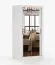 Schiebetürenschrank / Kleiderschrank mit Spiegel | Weiß | Biokovo 01 | 200 x 100 x 64 cm | 2 Türen | 7 Fächer | viel Stauraum | schmale Griffe