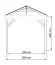 Pavillon Borba aus unbehandeltem Douglasienholz - Abmessung: 290 x 490 cm (L x B)