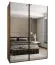 Kleiderschrank / Schiebetürenschrank | Soft-Close | 2 Kleiderstangen | 245,5 x 170 x 64 cm | 11 Fächer | 2 Schiebetüren | Farbe: Eiche Artisan | Spiegel