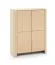 Kommode | 132 x 103 x 39 cm | Holzoptik | reichlich Platz | Vytgarth 04 | Eiche | 2 Türen | 8 Fächer | Einfarbig | Highboard | griffloses Design