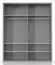 Drehtürenschrank / Kleiderschrank Siumu 23, Farbe: Weiß / Weiß Hochglanz - 224 x 182 x 56 cm (H x B x T)