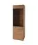 Vitrine Fazenda 03, Farbe: Dunkelbraun, Eiche teilmassiv – 199 x 61 x 41 cm (H x B x T)