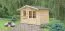Gartenhaus PR9 - 34 mm Blockbohlenhaus, Grundfläche: 10,40 m², Satteldach