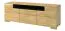 TV-Lowboard teilmassiv Farbe: Eiche / Schwarz 62x182x50 cm Abbildung
