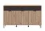 Modernes Sideboard mit viel Stauraum Zvesdara 06, drei Schubladen, Farbe: Eiche Artisan / Schwarz, drei Türen, sechs Fächer, Maße: 92,5 x 157 x 40 cm