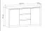 Kommode Faleula 03, Farbe: Eiche / Grau - 79 x 140 x 43 cm (H x B x T)