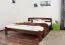 Jugendbett Kiefer Vollholz massiv Nussfarben A5, inkl. Lattenrost - Abmessung 160 x 200 cm (B x L)
