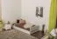 Einzelbett / Funktionsbett Kiefer massiv Vollholz weiß lackiert 92, inkl. Lattenrost - Liegefläche 90 x 200 cm