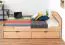 Jugendbett "Easy Premium Line" K5, inkl. 2 Schubladen und 1 Abdeckblende, 140 x 200 cm Buche Vollholz massiv Natur, inkl. Lattenrost