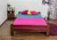 Bett 160 x 200 cm Kiefer Nuss mit Lattenrost
