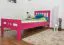 Einzelbett "Easy Premium Line" K8, Buche Vollholz massiv rosa lackiert - Liegefläche: 90 x 200 cm